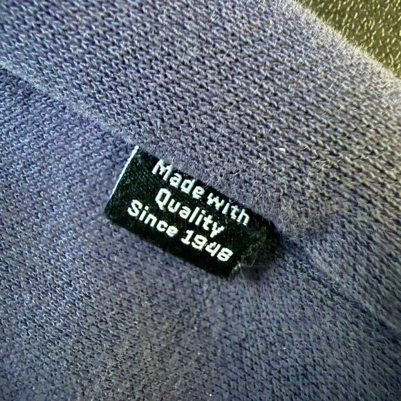 PUMA Men's Size Large Navy Blue Full Zip Cotton Blend Track Jacket Sweatshirt - Picture 11 of 11